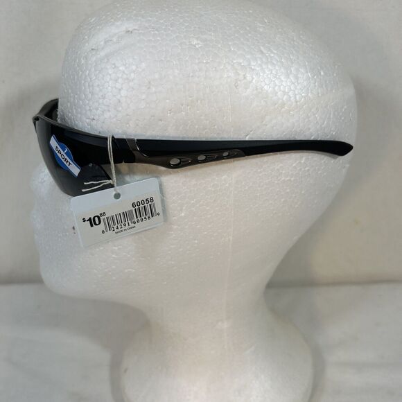 Piranha Mens Sport 1 Wrap Sunglasses Style # 60058 Black - Picture 3 of 5